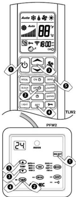 Aermec FCW 31VL - TO CANCEL THE TIMER SETTING - 1