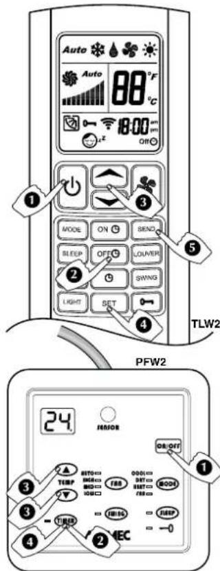 Aermec FCW 41VL - TO CANCEL THE TIMER SETTING - 2