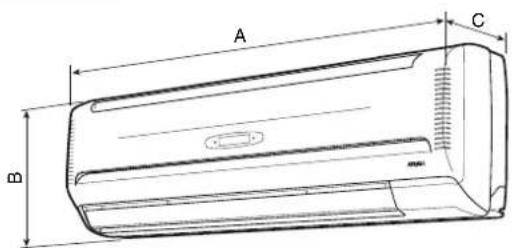 Aermec FCW 213V - DONNÉES DIMENSIONNELLES [mm] - 1