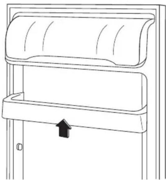 ELECTROLUX ERT 16001 W - Emplacement des balconnets de la porte - 1