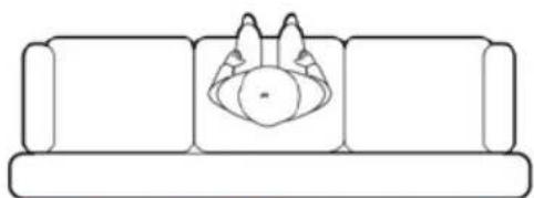 TOSHIBA SBK1 - 3D Sound Bar SB1 placement - 2