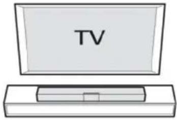 TOSHIBA SBK1 - 3D Sound Bar SB1 placement - 1