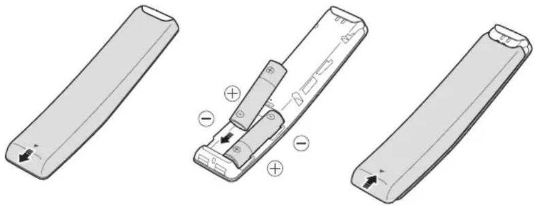 SAMSUNG HWK950 - INSERIMENTO DELLE BATTERIE (2 BATTERIE AA) - 1