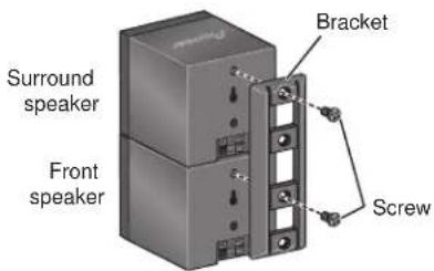 PIONEER SFCRW3100K - Stack the speakers and fix with the brackets. - 1