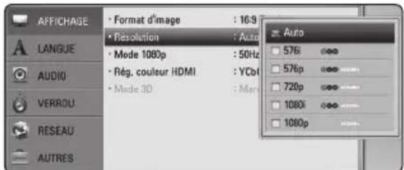 PIONEER SBD616SB - Réglage de la résolution - 1