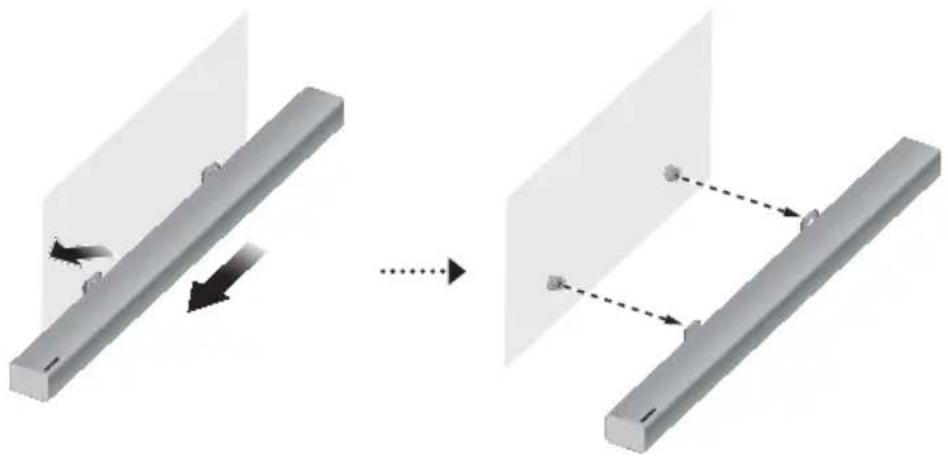 SAMSUNG HWK470 - DECROCHAGE DE LA SOUNDBAR DU MUR - 1
