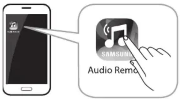 SAMSUNG HWK470 - Launching the Samsung Audio Remote App - 1