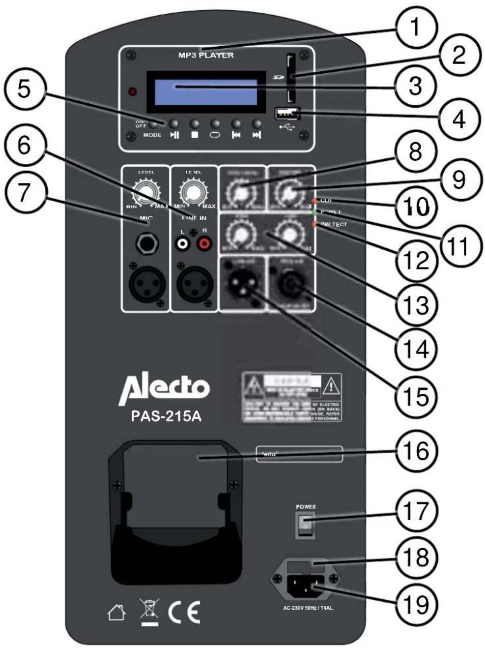 ALECTO PAS215 P - Haut-parleur Actif/Passif - 2