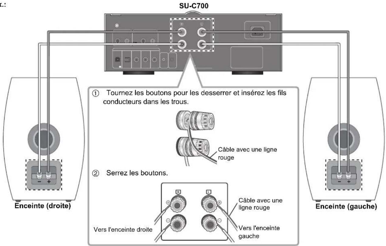 TECHNICS SBC700E - Raccordement d'un amplificateur - 1