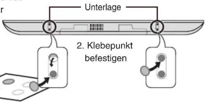 TECHNICS SBT200 - Verwendung des mitgelieferten Standfußes - 1