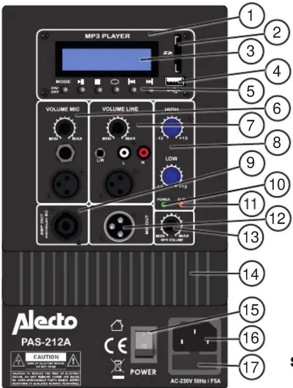 ALECTO PAS212A - MODE D'EMPLOI Haut-parleur Actif/Passif - 2