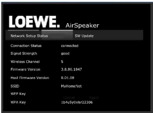 LOEWE AirSpeaker ID - Nastavení sítě - 1