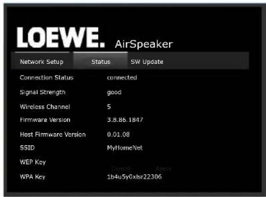 LOEWE AirSpeaker ID - Network settings - 1