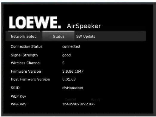 LOEWE AirSpeaker ID - Configurações de rede - 1