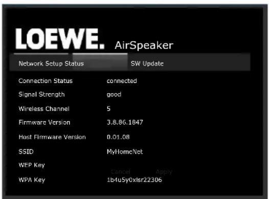 LOEWE AirSpeaker ID - Ustawenia sieci - 1