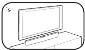 Paradigm Soundtrack System - Barra de sonido: Sobre un aparador o estante (Fig. 1) - 1