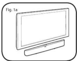Paradigm Soundtrack System - Soundbar: On a credenza or shelf (Fig. 1) - 2