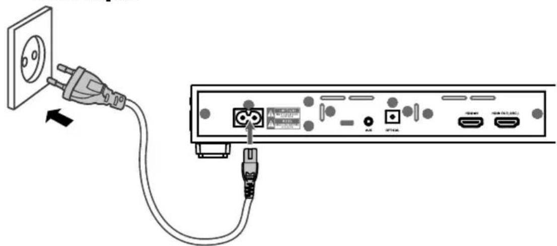 MEDION LIFE E67025 MD 84955 - Raccordement de la base enceinte TV au réseau électrique - 1