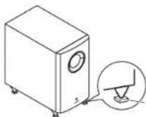 ONKYO HTP678 - Verwendung der Fußbodenpads fur den Subwoofer - 1