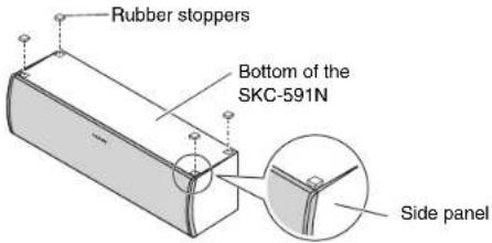 ONKYO HTP678 - Using the Rubber Stoppers for a More Stable Platform - 1