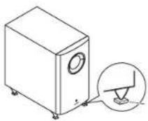 ONKYO HTP678 - Utilisation des protections au sol pour le caisson de graves - 1