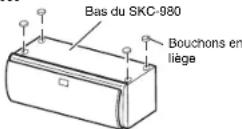 ONKYO HTP993THX - Utilisation des bouchons en liège pour obtenir une plateforme plus stable - 2