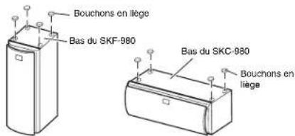 ONKYO SKSHT993THX - Utilisation des bouchons en liège pour obtenir une plateforme plus stable - 1