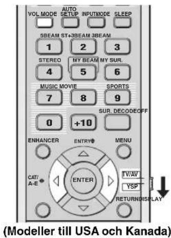 YAMAHA HTY7030 - Användning av volymlägen (nattlyssningsförbättrare/tv-volymsutjämningsläge) - 1