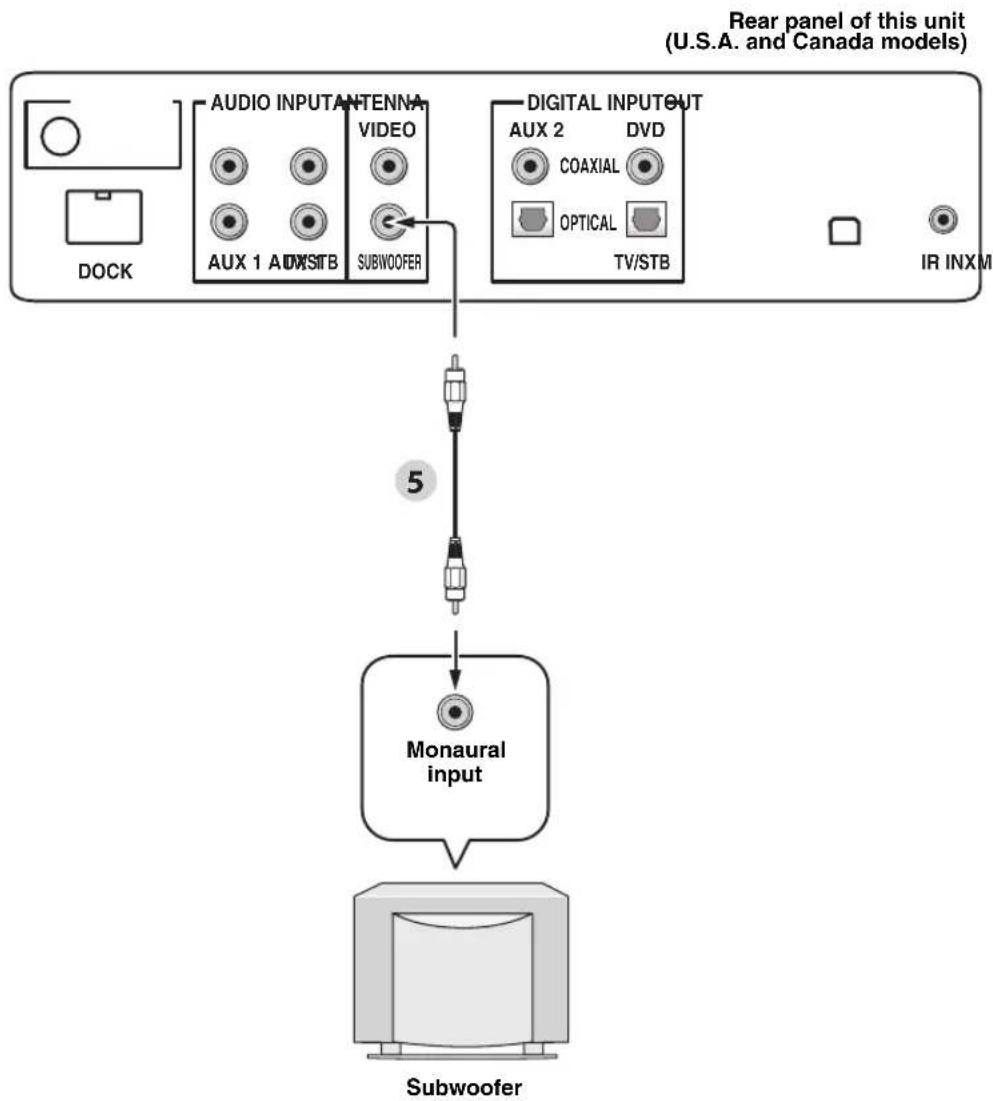 YAMAHA HTY7030 - Connecting a subwoofer - 1