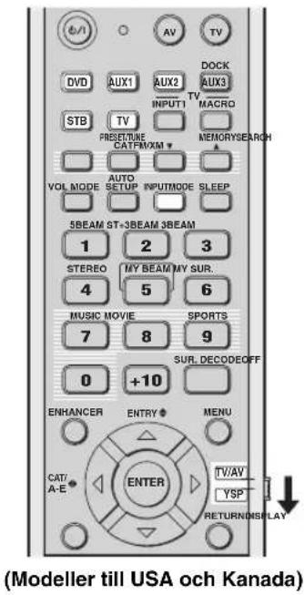 YAMAHA HTY7030 - Val av inmatningsläge - 2