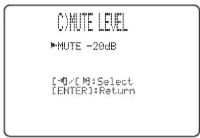 YAMAHA HTY7030 - ■ MUTE LEVEL (Muting level) - 1