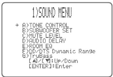YAMAHA HTY7030 - SOUND MENU - 1