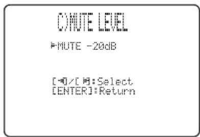 YAMAHA HTY7030 - ■ MUTE LEVEL (Dämpningsnivå) - 1