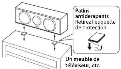 YAMAHA NSPA150 - Installation de l'enceinte centrale - 1