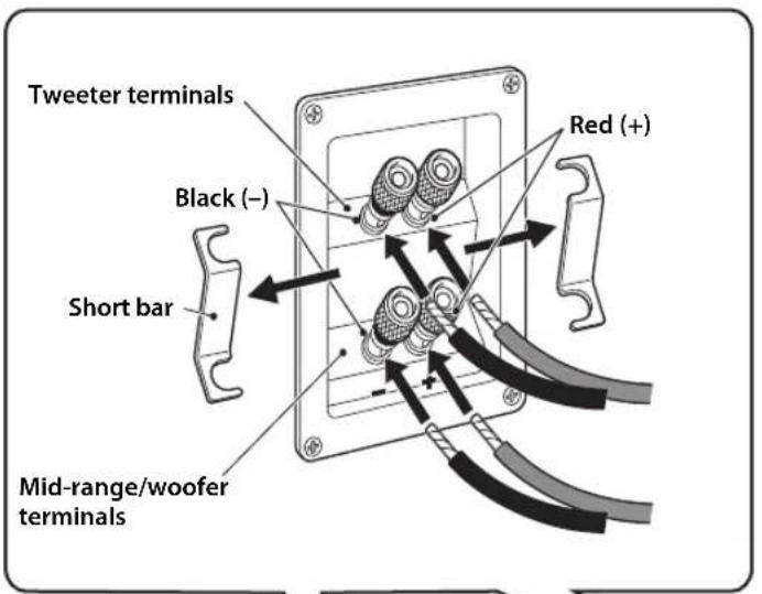 YAMAHA NSF160 - About bi-wire connection - 1