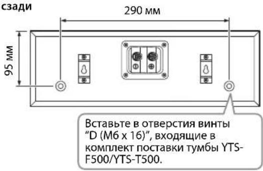 YAMAHA NSP150 - ■ Установка центральной колонки на тумбу для телевизора Yamaha YTS-F500/YTS-T500 - 1