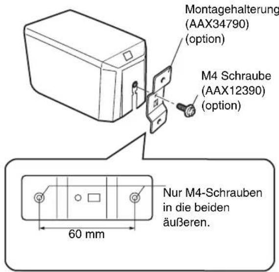 YAMAHA NSP270 - Anbringen der Lautsprecher auf einem im Fachhandel erhältlichen Boxenständer: - 1