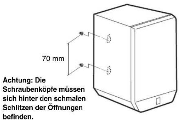 YAMAHA NSP270 - Wandmontage der Boxen: - 2