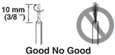 10 mm (3/8") Good No Good