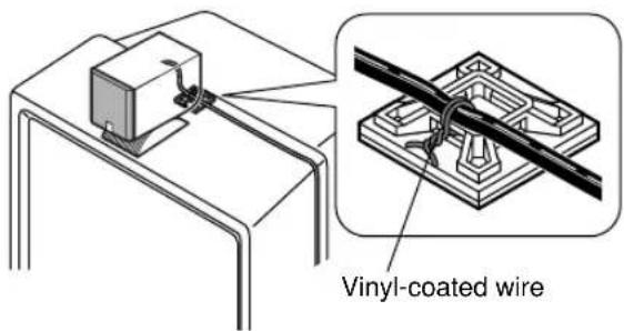 YAMAHA NSU40P - Placing the center speaker on top of the monitor with the speaker stand attached to the speaker - 2