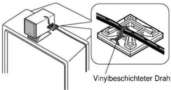 YAMAHA NSU40P - Die Centerlautsprecherbox zusammen mit dem Lautsprechergestell oben auf dem Monitor platzieren - 2