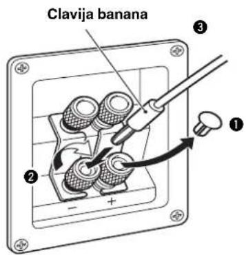 YAMAHA NSC525 - Cuando se utilice una clavija banana - 1