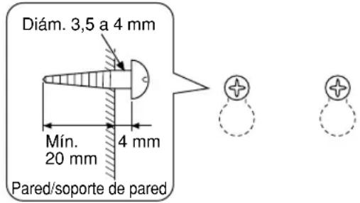 YAMAHA NSP436 - ■ Instalación en la pared de los altavoces principal/trasero/central (y altavoz central trasero para NS-P436). - 1