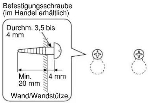 YAMAHA NSP436 - ■Wandbefestigung des Hauptlautsprechers/hinteren Lautsprechers/Centerlautsprechers (und des hinteren Centerlautsprechers für NS-P436) - 1