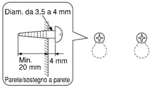 YAMAHA NSP436 - ■Installazione degli altoparlanti principale/posteriore/centrale (altoparlante centrale per il modello NS-P436) al muro - 1