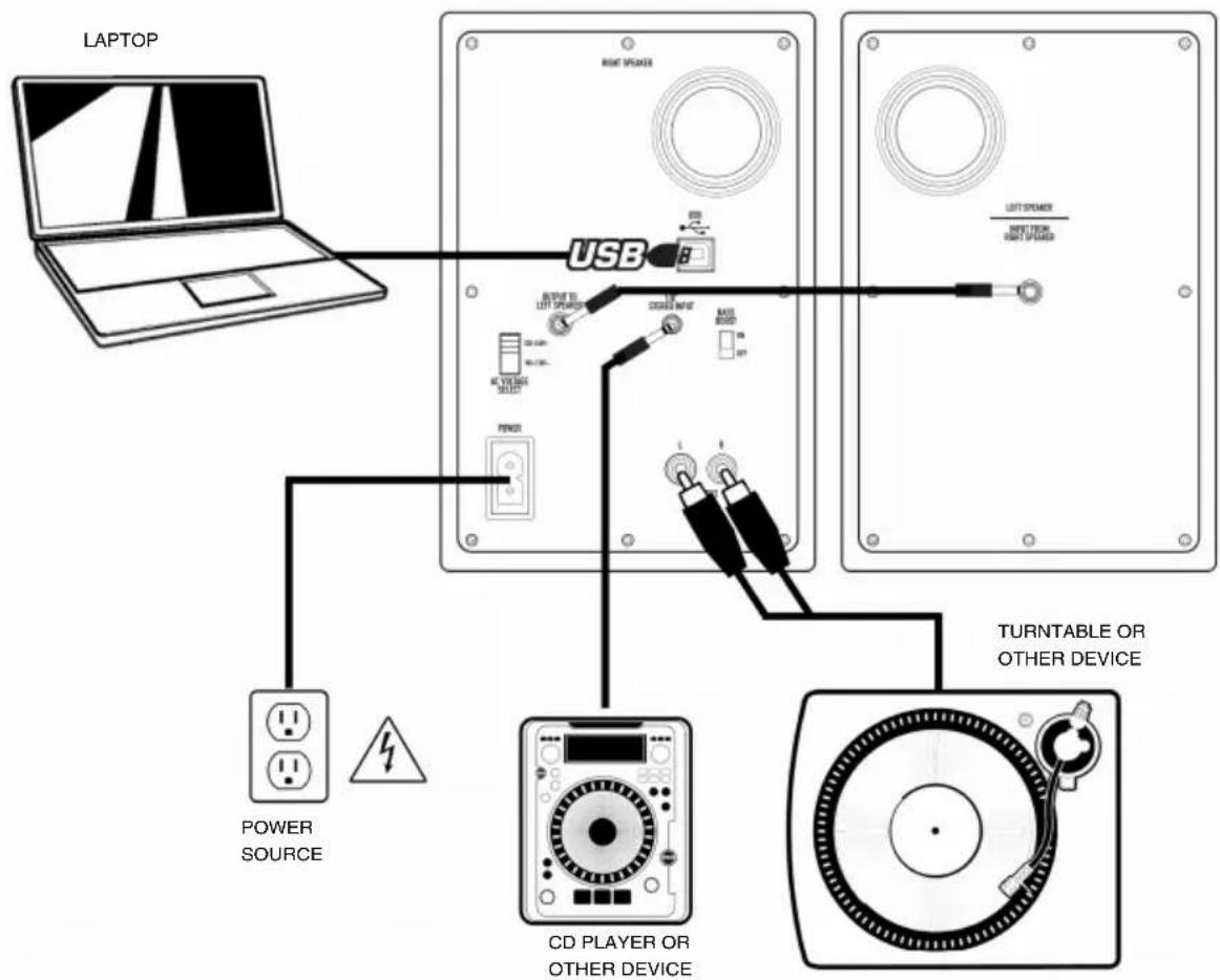 ION Desk Rocker - HOOKUP DIAGRAM - 1