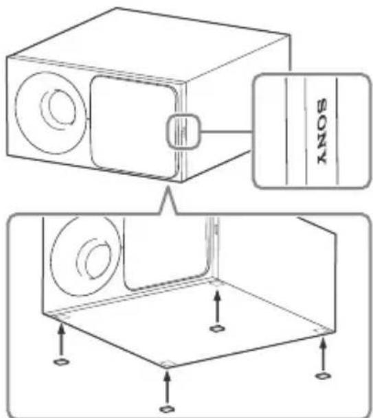 SONY HTCT290 - De subwoofer horizontal installeren - 1