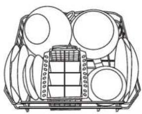 INDESIT IDTM EU - Loading examples for the lower rack - 1