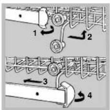 INDESIT IDTM EU - Regule a altura do cesto superior. - 1
