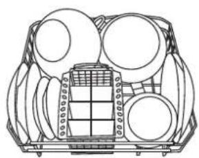 INDESIT IDL 550 - Ejemplos de cargo del cesto inferior - 1